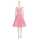 2023 Movie Barbie Cosplay Margot Robbie Pink Dress for Halloween Carnival