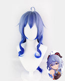 Game Genshin Impact Ganyu Cosplay Long Wig Gradient Blue